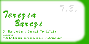 terezia barczi business card